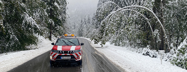 Winterliche Streckenkontrolle